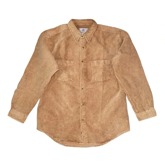 The Territory Ahead Corduroy Shirt Jacket In Brown - Picture 1 of 3